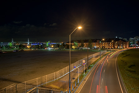 新港サークルウォークの夜景