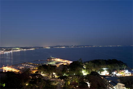 江の島シーキャンドルの夜景