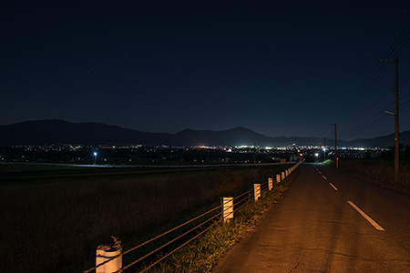 基幹農道の夜景