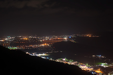 鏡山 ひれふり展望台の夜景