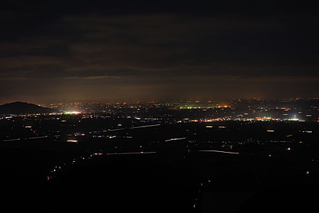 肥前犬山城の夜景
