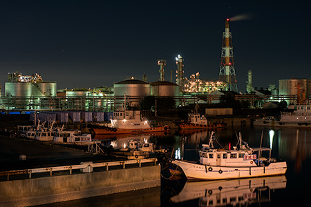 稲葉水門の夜景