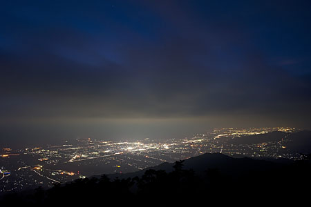 陣馬形山の夜景