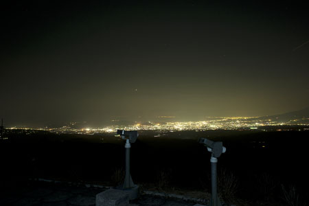 十国峠展望台の夜景