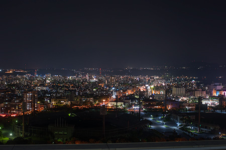 鹿児島県庁　展望ロビーの夜景