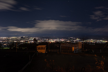葛城山ロープウエイ　登山口の夜景
