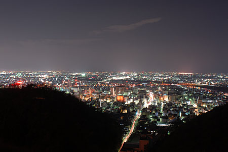 金華山第二展望台の夜景