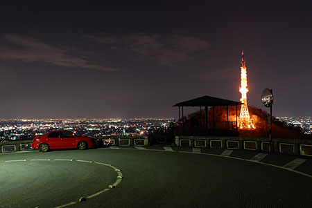 金華山第二展望台の夜景
