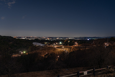 鞍ヶ池PAの夜景