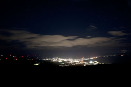むつ湾展望台の夜景