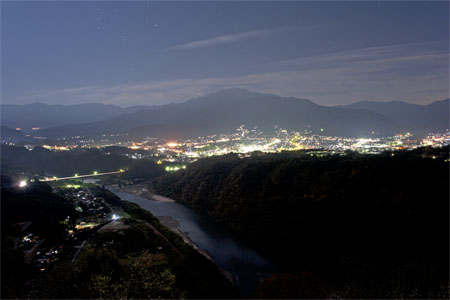 苗木城趾展望台の夜景