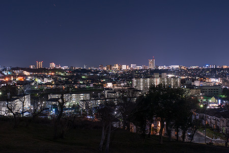 成瀬尾根緑地の夜景