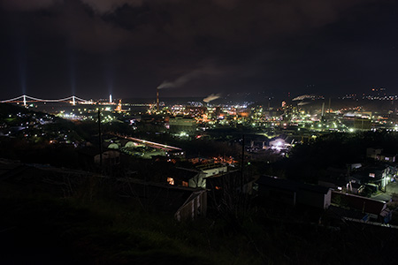大沢町・室蘭観光道路の夜景