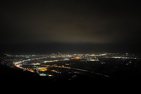 龍峯山自然公園の夜景