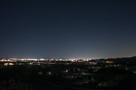 栃木市聖地公園の夜景