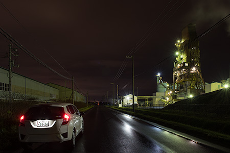 北海道石灰化工の夜景