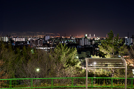千句塚公園の夜景