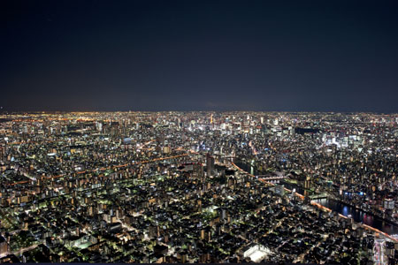 東京スカイツリー　天望回廊の夜景