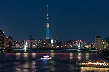 隅田川大橋の夜景