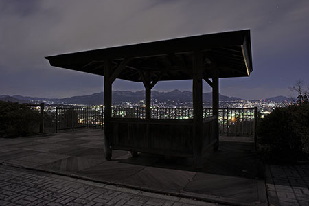 少林山　展望デッキの夜景