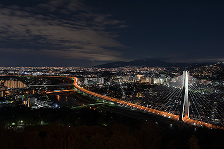 秀望台　五月山ドライブウェイの夜景