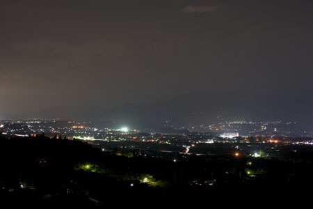 ハーモニックロード　田沢北展望所の夜景
