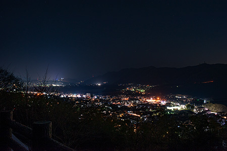 津久井湖城山公園　展望デッキの夜景