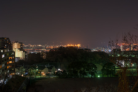 鶴甲南歩道橋の夜景