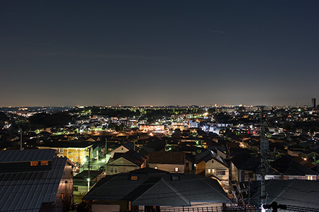 鶴川台　尾根緑地（東側）の夜景