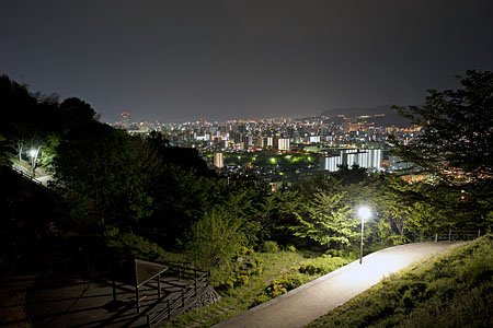 牛田総合公園　見立山の夜景