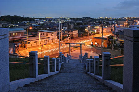 山田神社の夜景