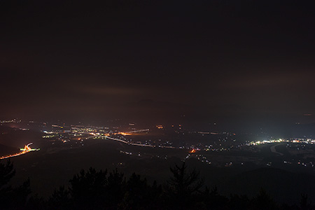 矢岳高原　展望台の夜景