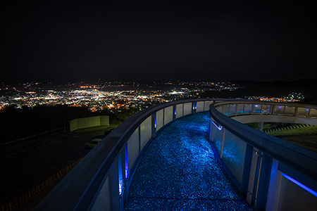 蔵王山展望台の夜景